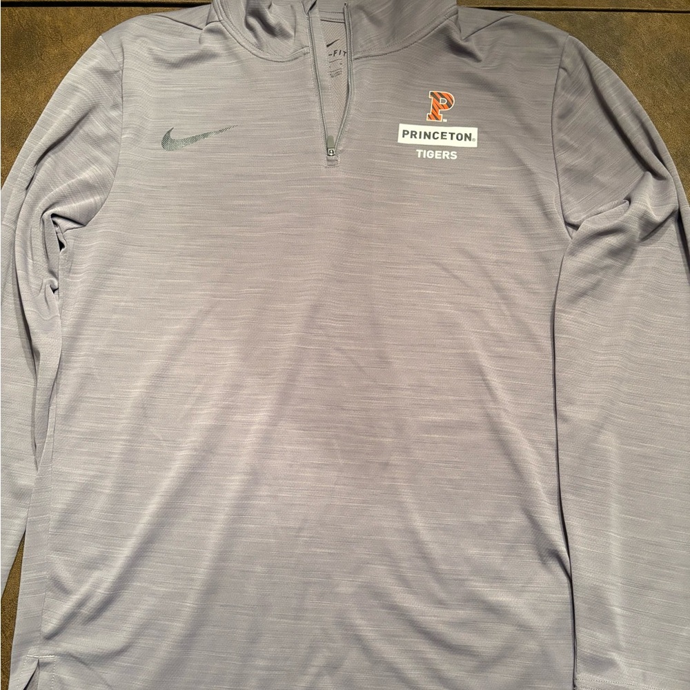 Nike Gray Princeton Tigers Men's Quarter-Zip Sweater